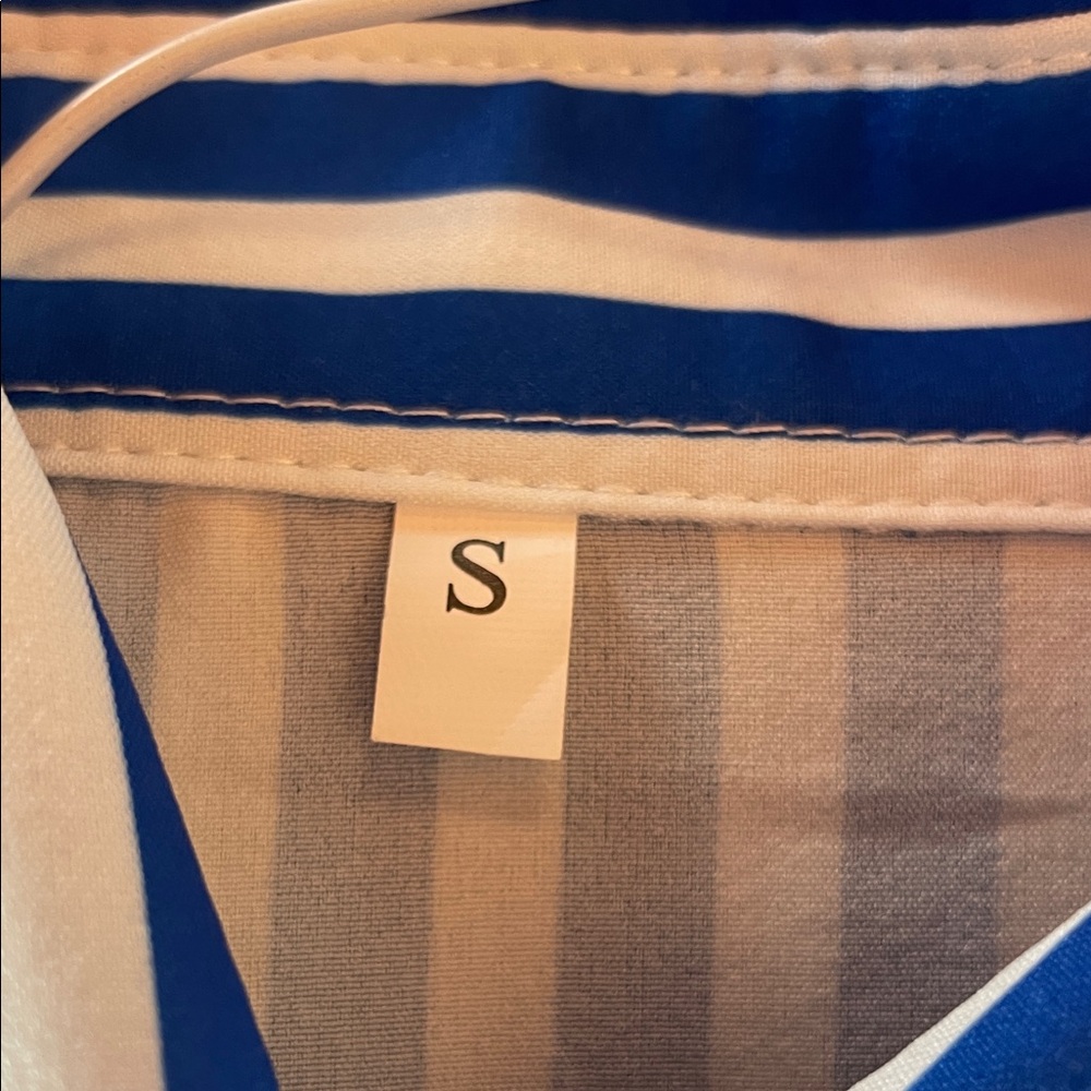 Blue and White Striped Shirt - Picture 7 of 8